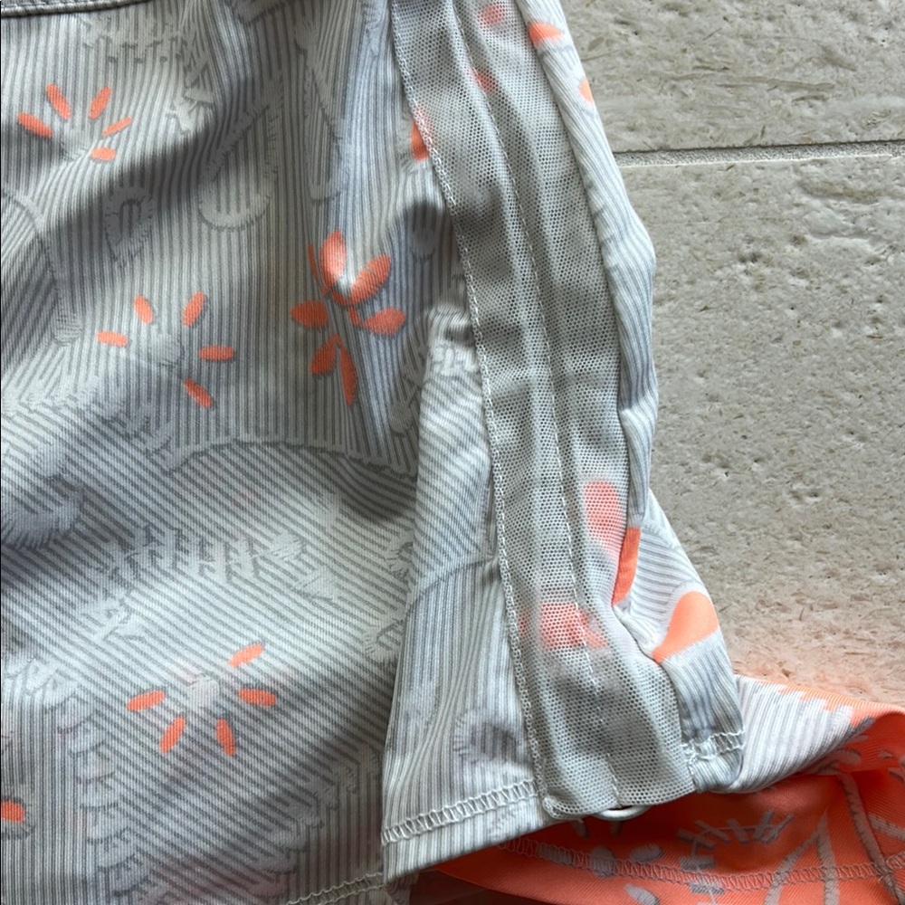 Lucky in Love Gray tennis pickleball Skirt with Ruched Sides - Picture 3 of 9